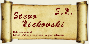 Stevo Mickovski vizit kartica